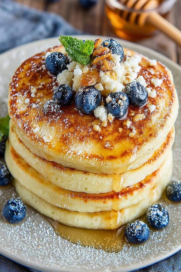 almond flour pancakes served