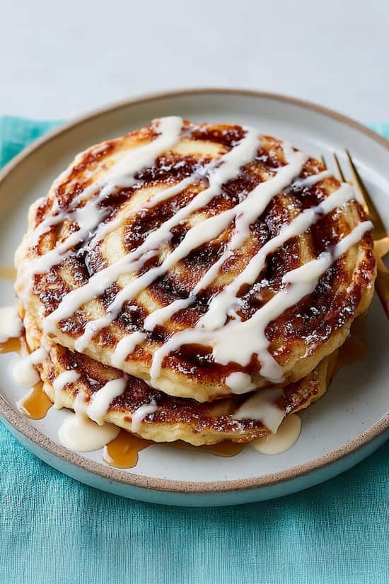 cinnamon roll pancakes