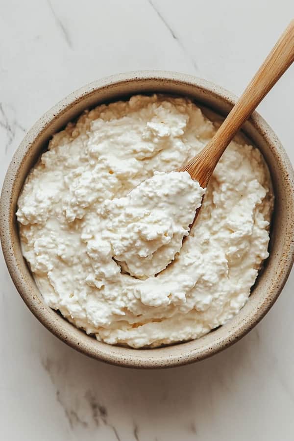cottage cheese mxied with vanilla