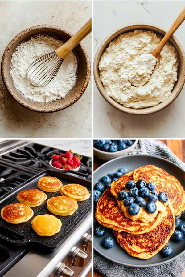 healthy cottage cheese pancakes step by step recipe