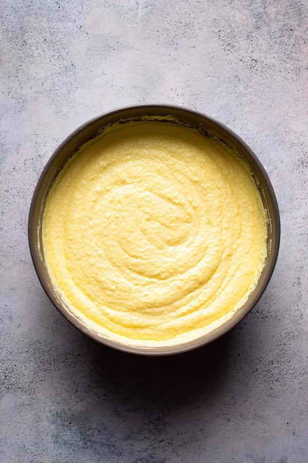 japanese cheesecake before baking