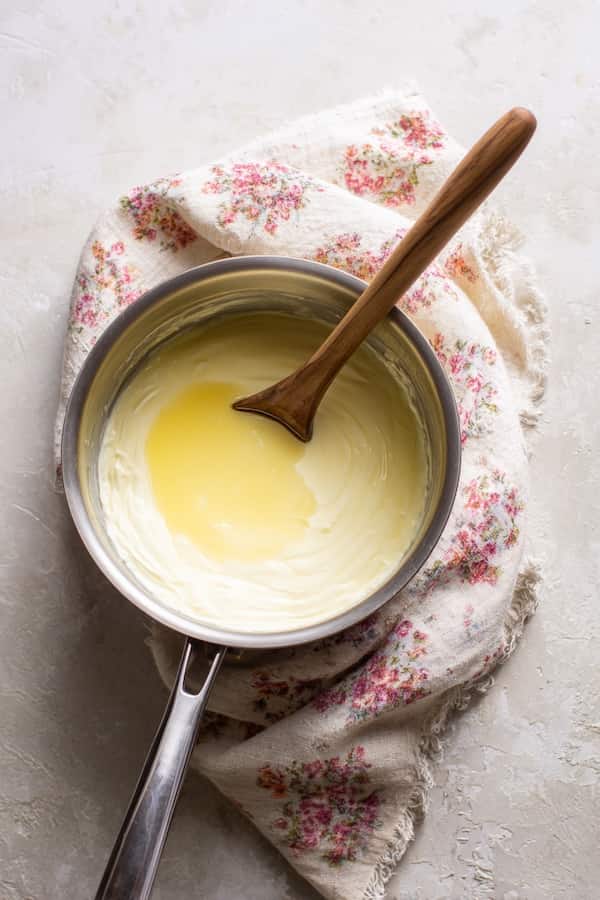 melted butter and cream cheese