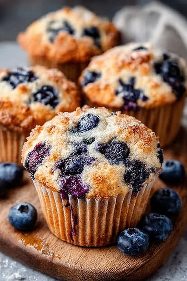 blueberry muffins served