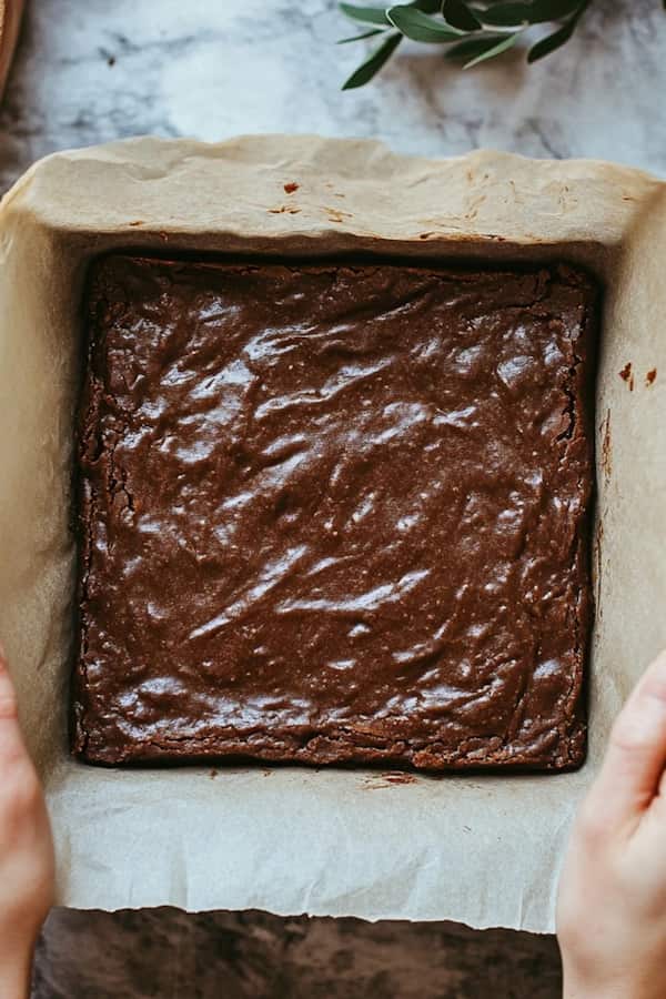 chocolate brownies baking