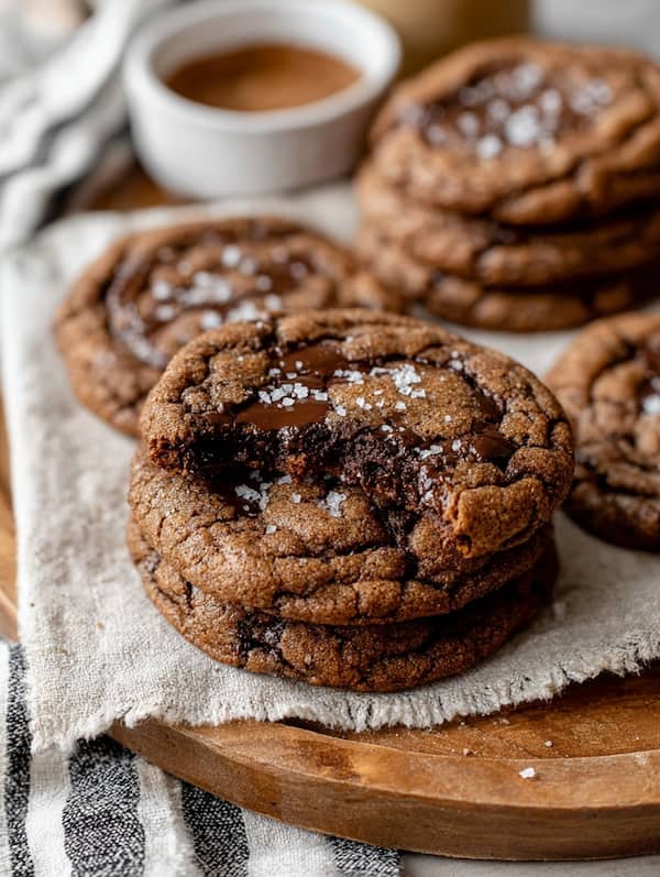 espresso cookies served
