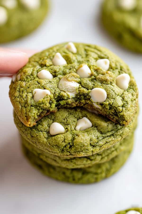 matcha cookies served