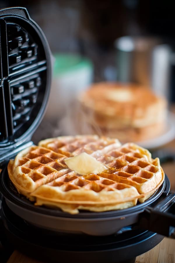 waffles baking