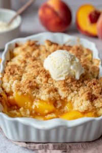 peach cobbler with canned peaches
