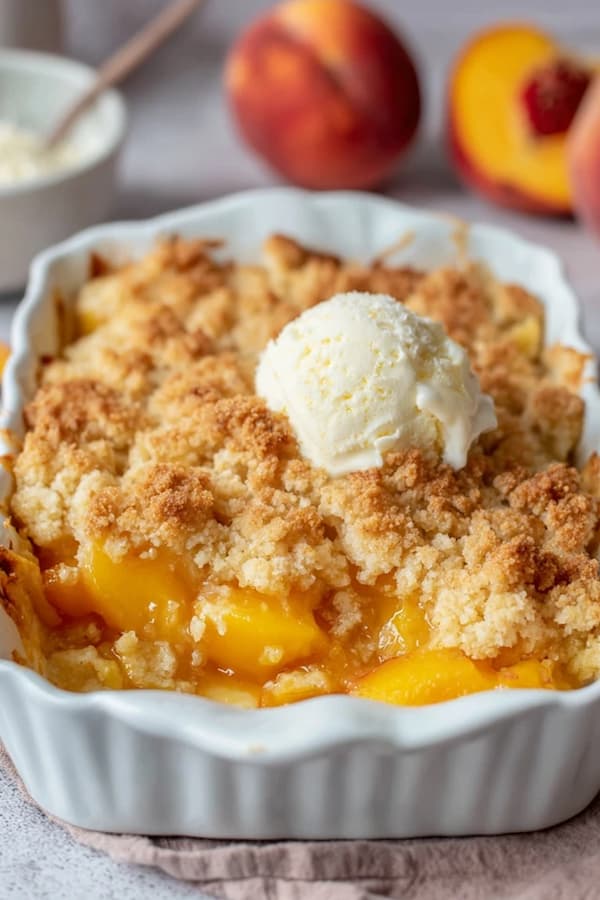 peach cobbler with canned peaches