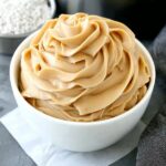 peanut butter frosting served