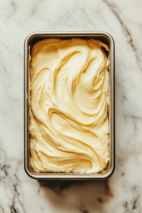pound cake in a baking pan