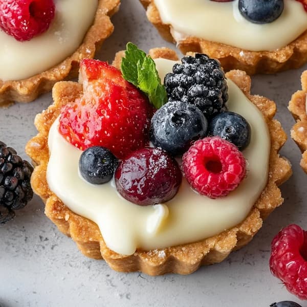 fruit tart served
