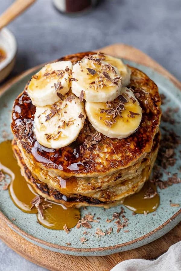 healthy banana oatmeal pancakes