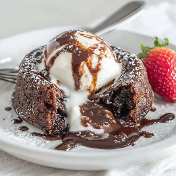 lava cake served