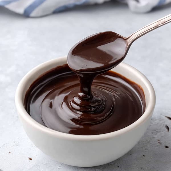 cocoa ganache served