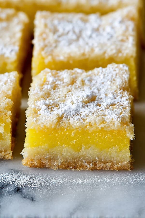 lemon bars served