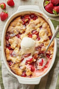 Strawberry Rhubarb Cobbler