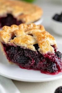 blackberry pie served