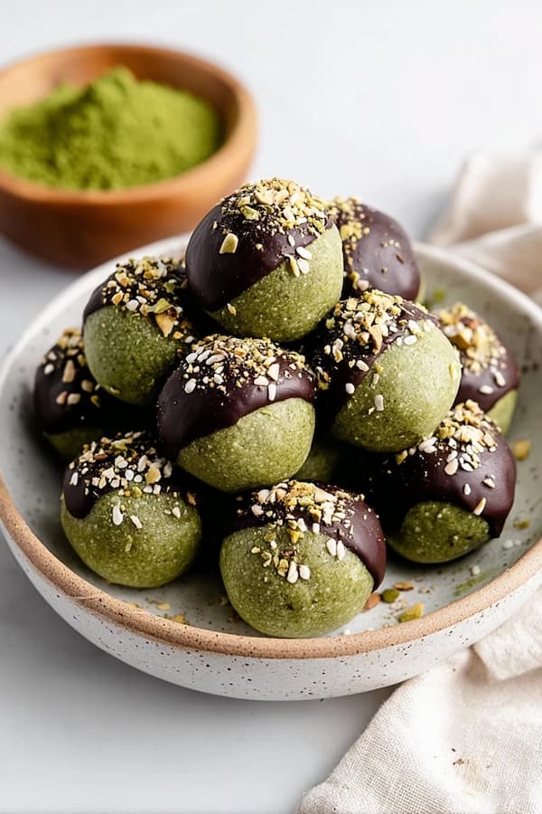 matcha protein bliss balls