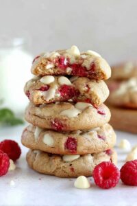 white chocolate raspberry cookies